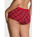 Трусики Victoria’s Secret Shine Patch Shortie Panty, Червоні у клітинку