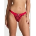 Трусики Стрінги Victoria’s Secret Shine Patch Tanga Panty, Червона клітинка