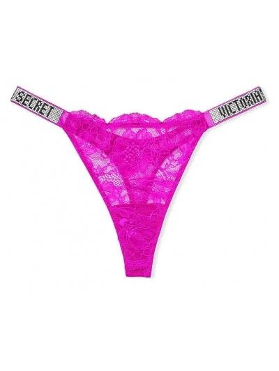 Трусики Зі Стразами Victoria's Secret Very Sexy Shine Strap Thong Panty, Bombshell Pink