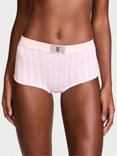 Трусики Victoria’s Secret Shine Patch Shortie Panty, Рожева смужка