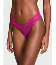 Трусики Victoria's Secret Very Sexy Rose Lace High-Leg Thong Panty, Фуксія
