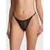 Трусики Стрінги з камінцями Victoria’s Secret Sheer Shine Thong Panty, Чорні