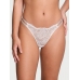 Трусики Стрінги з камінцями Victoria’s Secret Double Shine Strap Lace Thong Panty, Чорні