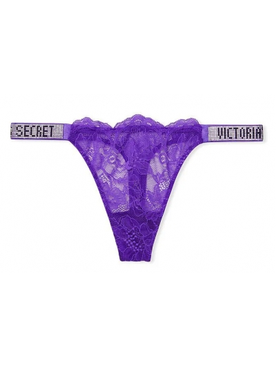 Трусики Зі Стразами Victoria's Secret Very Sexy Shine Strap Thong Panty, Bombshell Violet