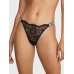 Трусики Стрінги з камінцями Victoria’s Secret Very Sexy Shine Strap Rose Lace Thong Panty, Чорні