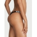 Трусики Стрінги з камінцями Victoria’s Secret Very Sexy Shine Strap Rose Lace Thong Panty, Чорні