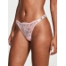 Трусики Стрінги з камінцями Victoria’s Secret Very Sexy Shine Strap Rose Lace Thong Panty, Рожеві