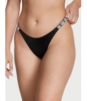 Трусики Стрінги з камінцями Victoria’s Secret Very Sexy Shine Strap Thong Panty, Чорні