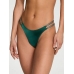 Трусики Стрінги з камінцями Victoria’s Secret Double Shine Strap Smooth Thong Panty, Темно-зелені
