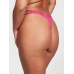 Трусики Стрінги з камінцями Victoria’s Secret Double Shine Strap Lace Thong Panty, Яскраво-рожеві