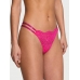 Трусики Стрінги з камінцями Victoria’s Secret Double Shine Strap Lace Thong Panty, Яскраво-рожеві