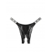 Трусики з відкритим доступом Victoria’s Secret Shine Strap Rose Lace Crotchless Brazilian Panty, Чорні