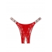 Трусики з відкритим доступом Victoria’s Secret Shine Strap Rose Lace Crotchless Brazilian Panty, Червоні