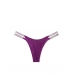Трусики Стрінги з камінцями Victoria’s Secret Double Shine Strap Smooth Thong Panty, Пурпурний