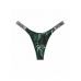 Трусики Стрінги з камінцями Victoria’s Secret Very Sexy Shine Strap Thong Panty, Зелені з листочками