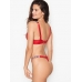 Трусики Стрінги з камінцями Victoria’s Secret Very Sexy Shine Strap Thong Panty, Червоні лого VS
