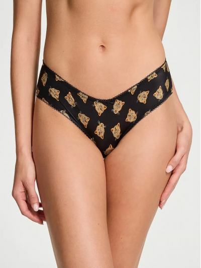 Трусики Чікі Victoria’s Secret Printed High-Leg Cheeky Panty, Black Jaguars