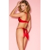 Трусики Стрінги з камінцями Victoria’s Secret Satin Twinkle Bow V-String Panty, Червоні