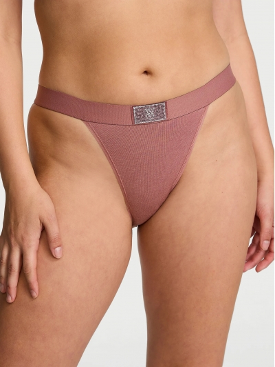 Трусики Стрінги Victoria’s Secret Shine Patch Tanga Panty, Vintage Rose
