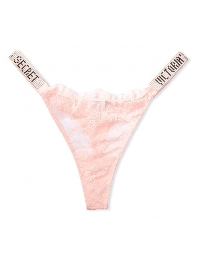 Трусики Зі Стразами Victoria's Secret Very Sexy Shine Strap Thong Panty, Purest Pink
