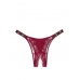 Трусики з відкритим доступом Victoria’s Secret Shine Strap Rose Lace Crotchless Brazilian Panty, Бургунді