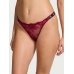Трусики Стрінги з камінцями Victoria’s Secret Very Sexy Shine Strap Rose Lace Thong Panty, Бургунді
