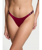 Трусики Бразиліани з камінцями Victoria’s Secret Very Sexy Shine Strap Brazilian Panty, Campari Red