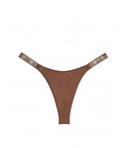 Трусики Стрінги з камінцями Victoria’s Secret Very Sexy Shine Strap Thong Panty, Коричневі