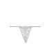 Трусики Стрінги з камінцями Victoria’s Secret Twinkle Strap Lace V-String Panty, Silver Pearl