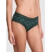 Трусики Чіки Victoria's Secret Pink Wink Lace-Trim Cheeky Panty, Green Floral Print