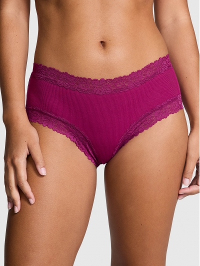 Трусики Чіки Victoria's Secret Pink Wink Lace-Trim Cheeky Panty, Thriller