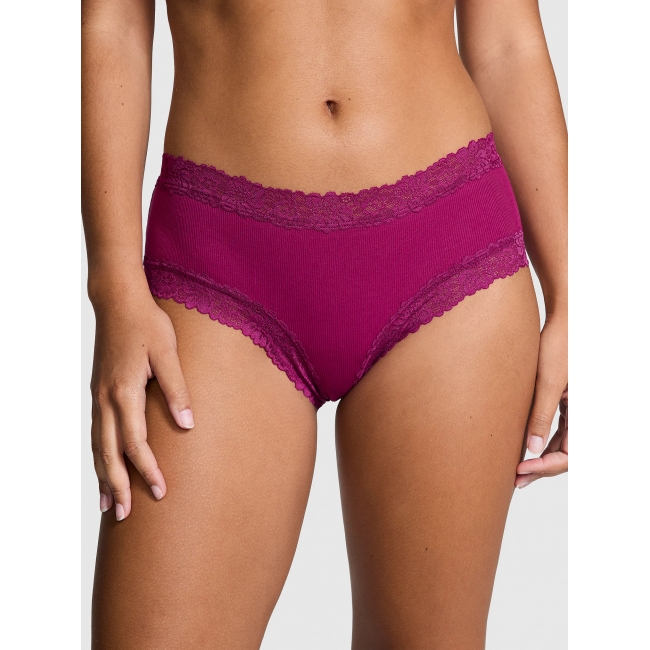 Трусики Чіки Victoria's Secret Pink Wink Lace-Trim Cheeky Panty, Thriller