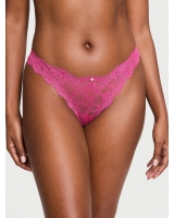 Трусики Victoria's Secret Very Sexy Rose Lace High-Leg Thong Panty, Luscious Rose