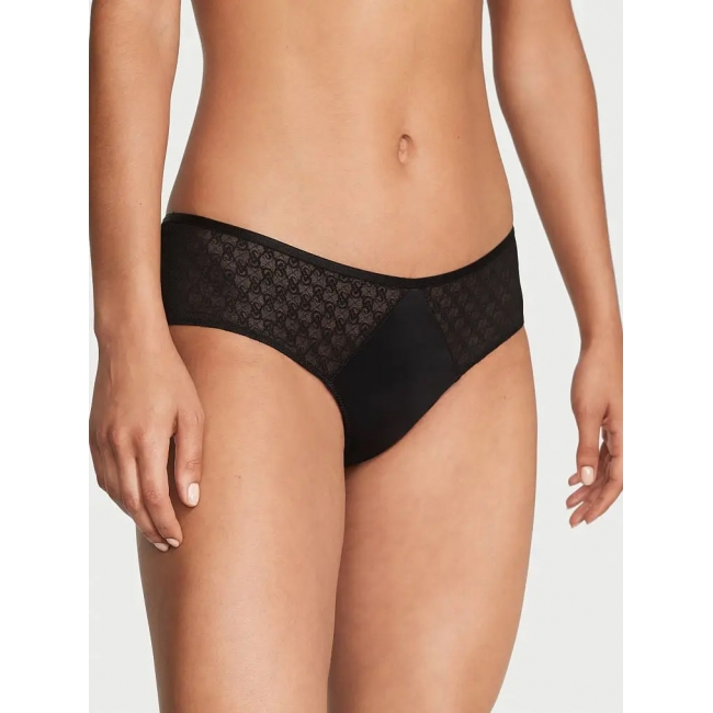 Трусики Чікі Victoria’s Secret Icon Lace Cheeky Panty, Чорні