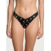 Трусики Стрінги Victoria’s Secret Strappy Back High-Leg Thong Panty, Чорні з мартіні