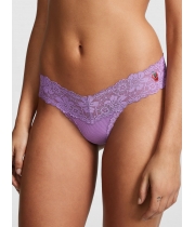 Трусики стрінги Victoria's Secret PINK Wink Lace-Trim Thong Panty, Violet