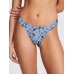 Трусики стрінги Victoria's Secret PINK Logo Cotton Shine High-Leg Thong Panty, Harbor Blue