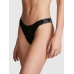 Трусики стрінги Victoria's Secret PINK Logo Cotton Shine High-Leg Thong Panty, Чорні