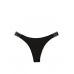 Трусики стрінги Victoria's Secret PINK Logo Cotton Shine High-Leg Thong Panty, Чорні