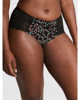 Трусики Чикі Victoria's Secret PINK No-Show Cheeky Panty, Чорні  Lights Print