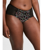 Трусики Чикі Victoria's Secret PINK No-Show Cheeky Panty, Чорні  Lights Print
