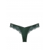 Трусики Стрінги Victoria’s Secret Lace-Trim High-Leg Thong Panty, Темно-зелені