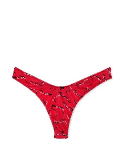 Трусики Стрінги Victoria’s Secret Strappy Back High-Leg Thong Panty, Червоні