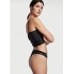 Трусики Зі Стразами Victoria's Secret Very Sexy Shine Strap Lace High-Leg Thong Panty, Чорні