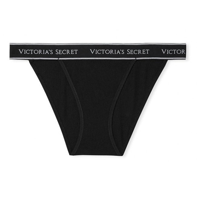 Трусики Victoria's Secret Logo Bikini Panty, Чорні