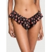 Трусики Чіки Victoria’s Secret Satin Flutter Cheeky Panty, Black Chocolates