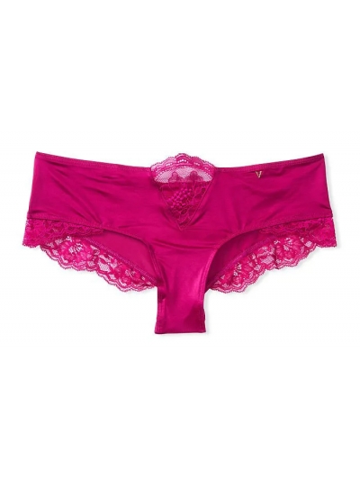 Трусики Victoria's Secret Very Sexy Micro Lace Inset Cheeky Panty, Фуксія