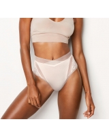 Трусики З Високою Посадкою Victoria's Secret Floral Lace & Mesh High-waist Cheeky Panty, Білі
