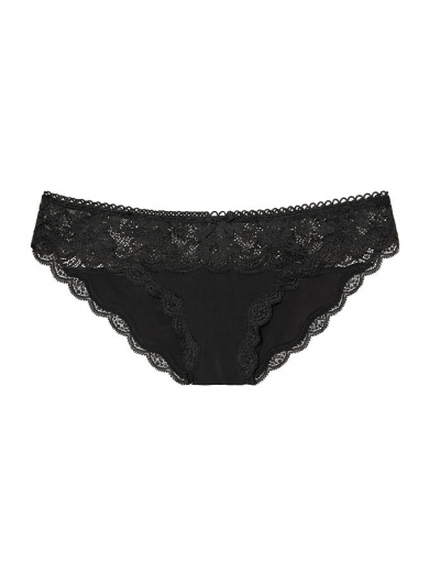 Трусики Бікіні Victoria's Secret Floral Lace Cheekini Panty, Чорні