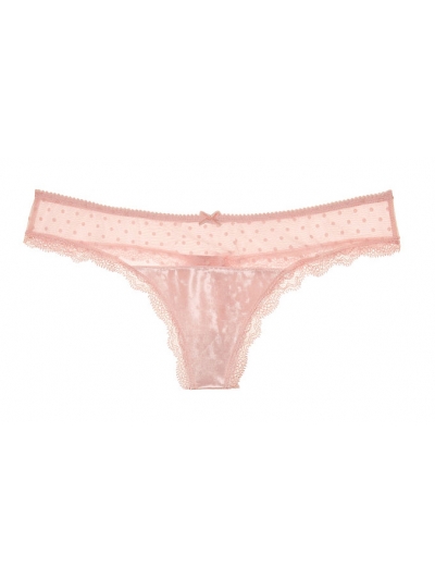Оксамитові Трусики Стрінги Victoria's Secret Pom-pom Thong Panty